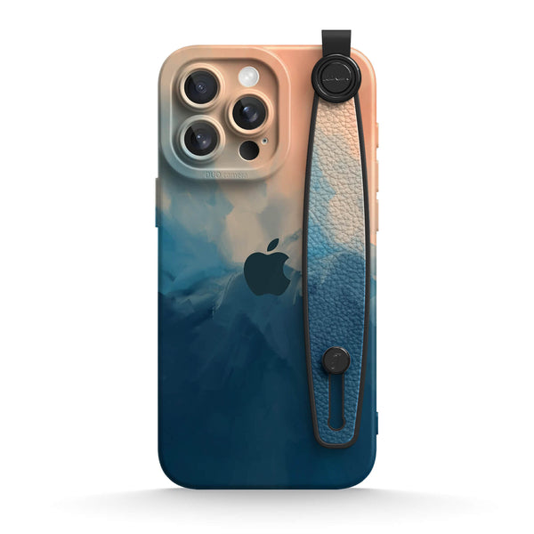 Beige Blue | iPhone Series Multifunctional Wristband Case