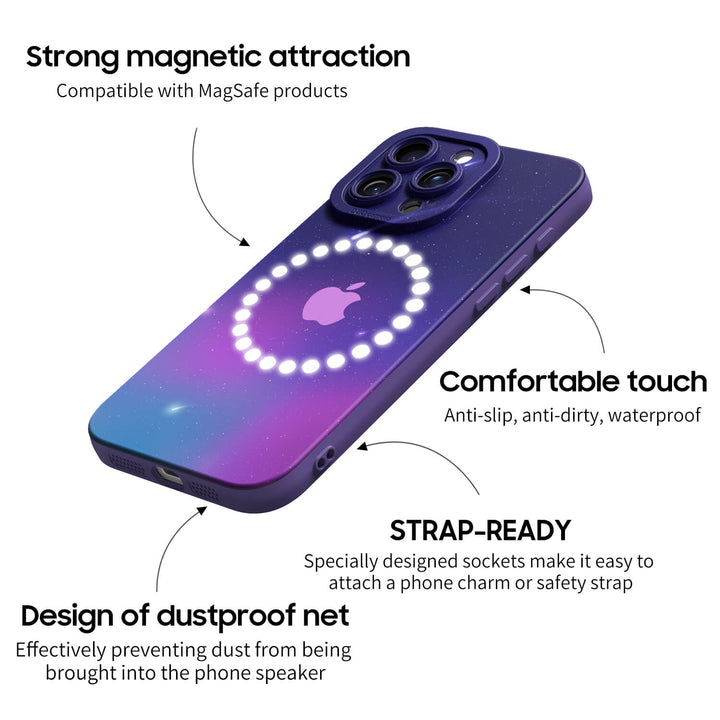 Optical Magnetic-Purple Green | IPhone Series Impact Resistant Protective Case