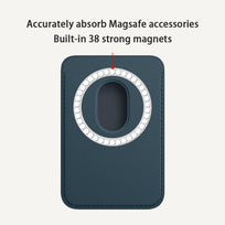 Baltic Blue | Leather Wallet with MagSafe