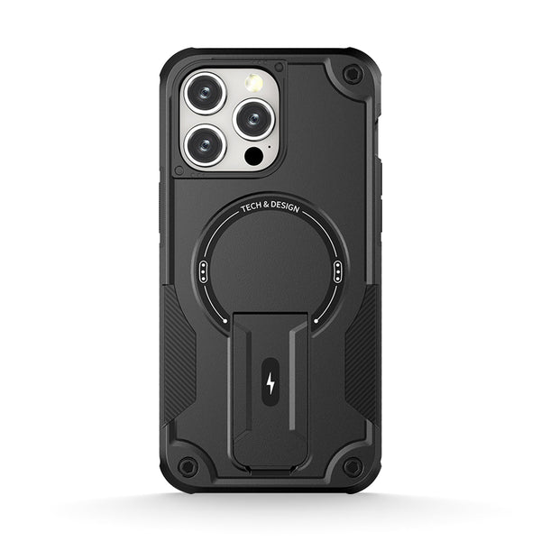 Cool Black | iPhone Military-Grade MagSafe Bracket Case